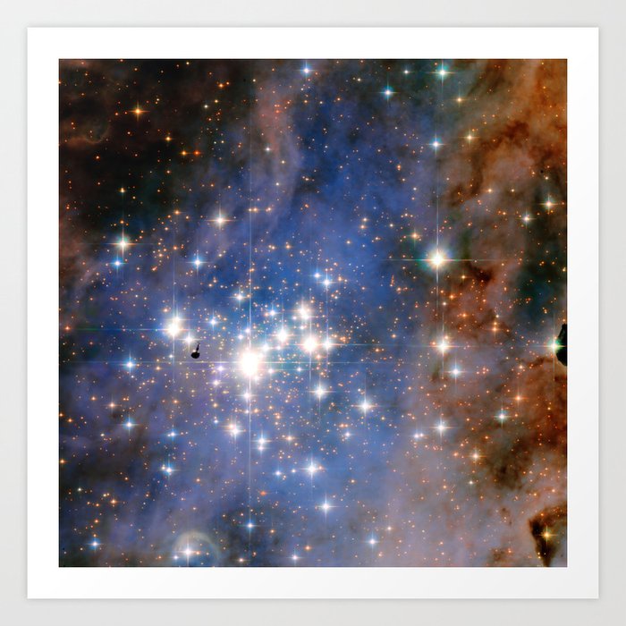 Star cluster Trumpler 14 in the Milky Way (NASA/ESA Hubble Space Telescope) Art Print