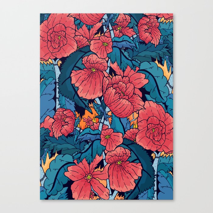 The Red Flowers Canvas Print