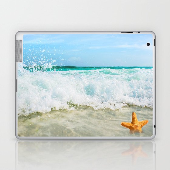 Summer Starfish at Beach Laptop & iPad Skin