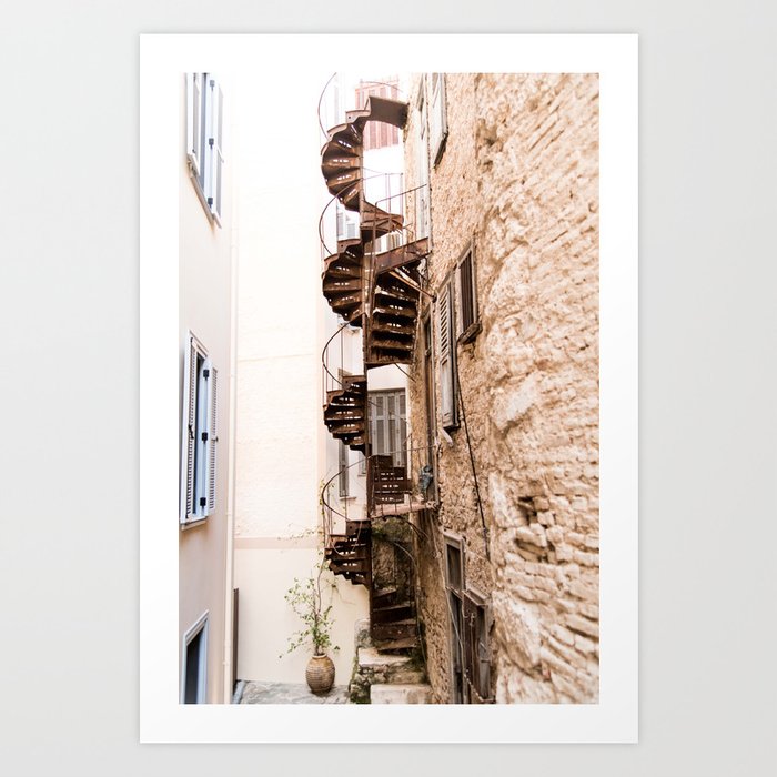 Spiral Staircase in Athens #1 #wall #art #society6 Art Print