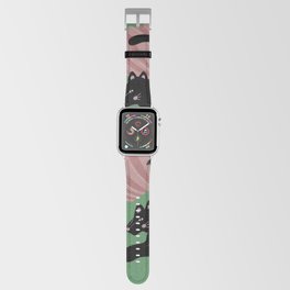 Black Panther & Pink Flowers Apple Watch Band