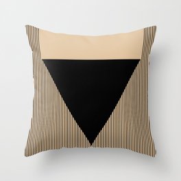Black Triangle Throw Pillow