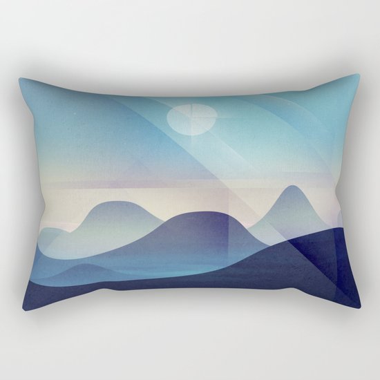Northern Lights Abstract Rectangular Pillow