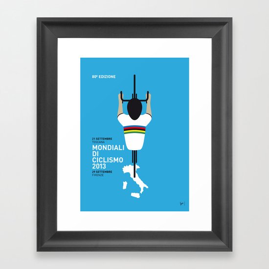 MY Mondiali di Ciclismo MINIMAL POSTER - 2013 Framed Art Print