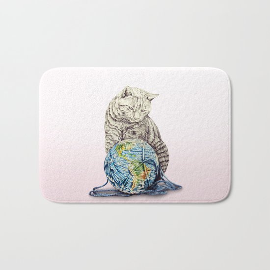 In which our feline deity shows restraint Bath Mat