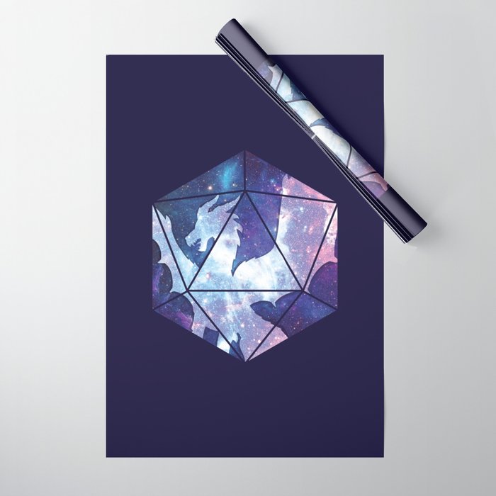 D20 Dragon Bright Soul Wrapping Paper