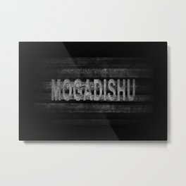 Mogadishu lettering, Mogadishu Tourism and travel, Creative typography text banner Metal Print