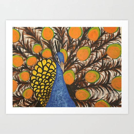 "color me feather" Art Print