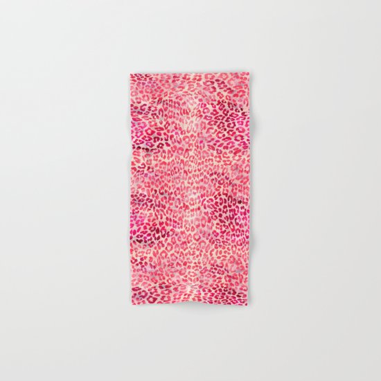 Pink Leopard Print Hand & Bath Towel