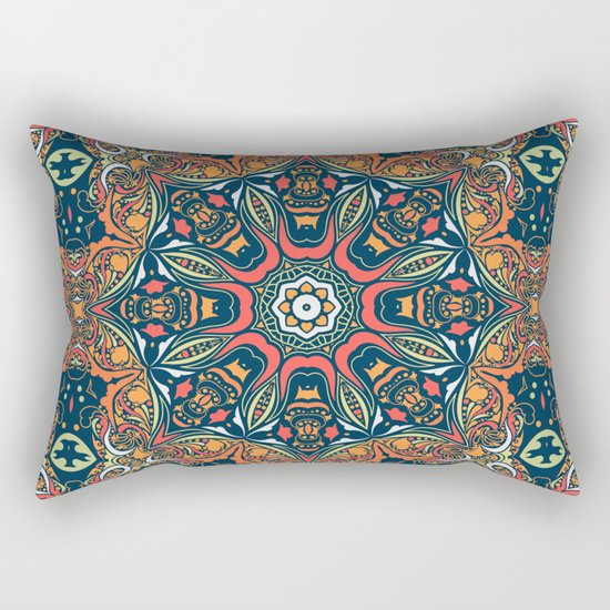 Ethnic mandala (Fire) Rectangular Pillow