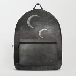 Two Moons Backpack | Digital, Evening, Night, Twomoons, Starrynight, Moonlit, Starsandmoons, Dark, Stars, Drawing 