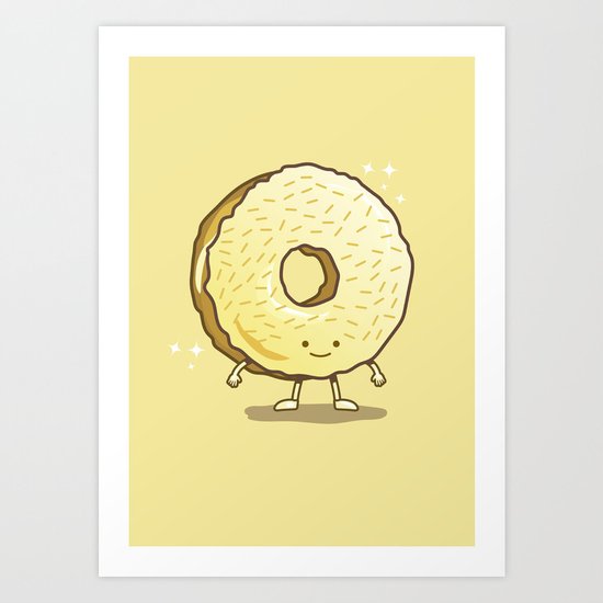 The Golden Donut Art Print
