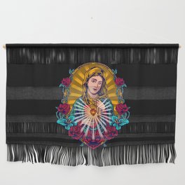 Our Lady Of Guadalupe Illustration Wall Hanging