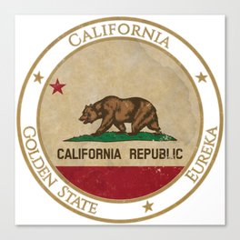 Vintage California US State Canvas Print