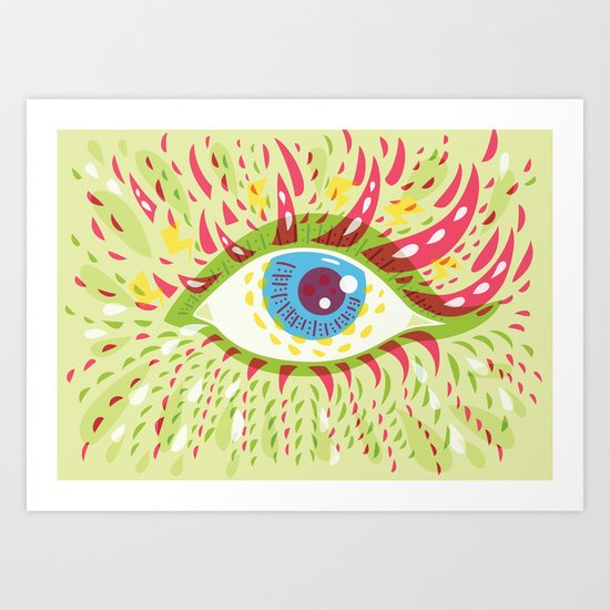 Front Looking Psychedelic Eye Art Print
