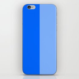 Bright Blue Two Monotone Color Block iPhone Skin