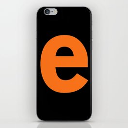 letter E (Orange & Black) iPhone Skin