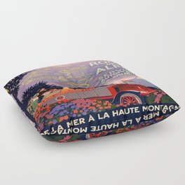 Vintage poster - Route des Alpes, France Floor Pillow