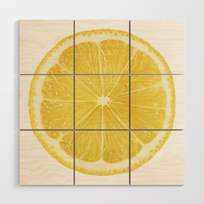 Slice of lemon Wood Wall Art