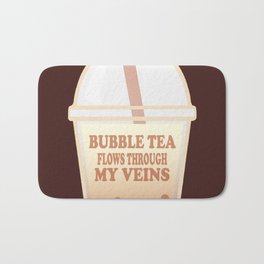 Bubble Tea Veins Bath Mat | Bubbletea, Food, Bobatea, Graphicdesign, Typography, Digital, Illustration 