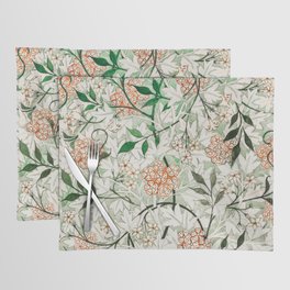 William Morris - Jasmine Art Print, Vintage Museum Exhibition Art, Botanical Floral Pattern Placemat