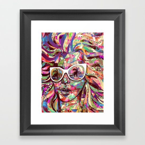 Sun Glasses In a Summer Sun Framed Art Print