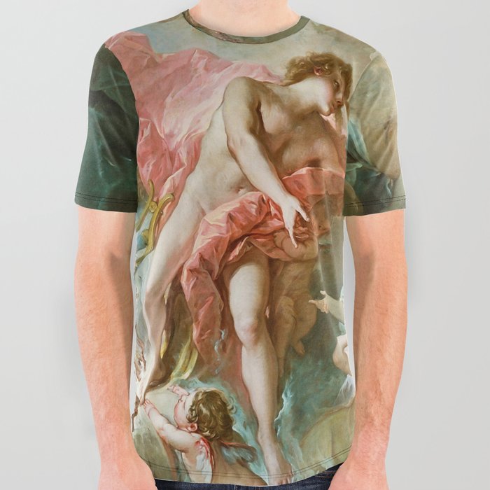 François Boucher "The Setting of the Sun" All Over Graphic Tee
