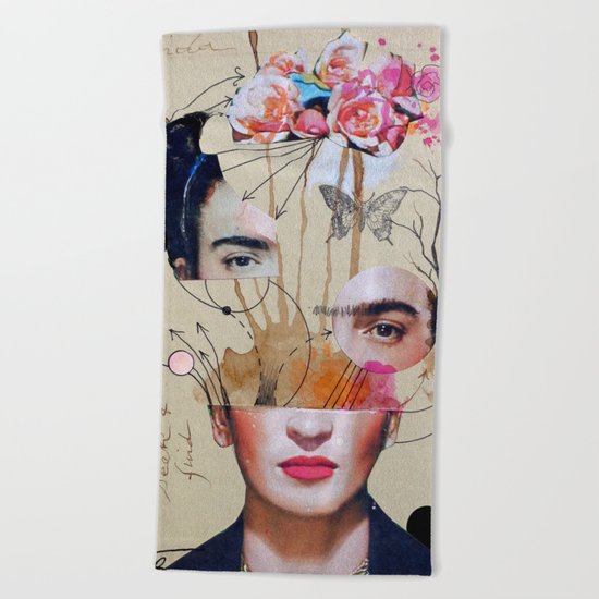 FRIDA FOR BEGINNERS Beach Towel