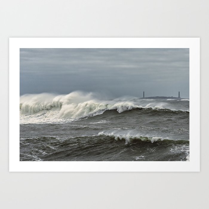 Big waves on the Back shore Art Print