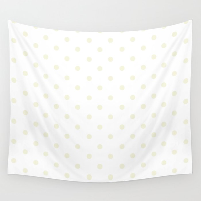 DOTS (BEIGE & WHITE) Wall Tapestry