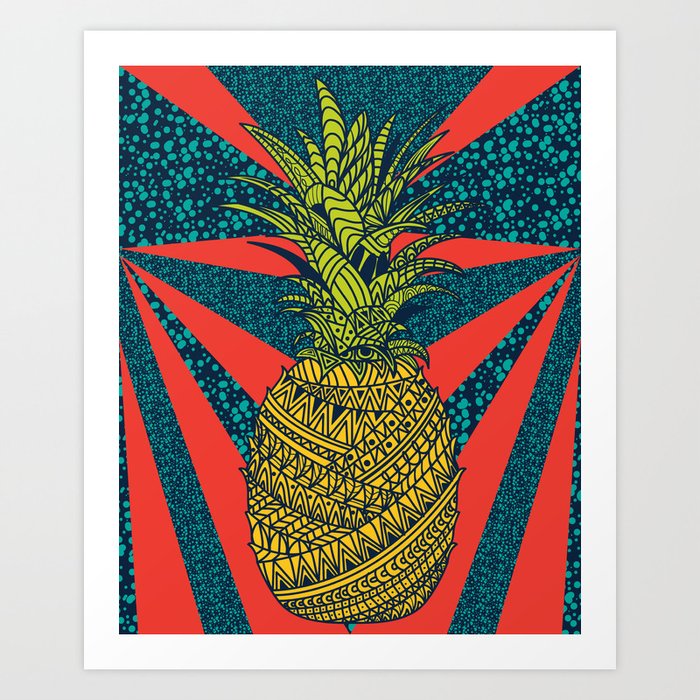 Pineapple wrap |color| Art Print