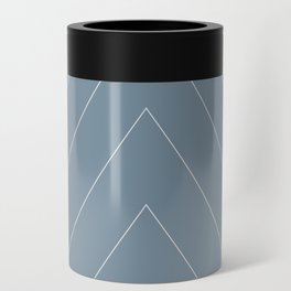 Izza - Gray Blue Geometric Triangle Minimalistic Art Design Can Cooler