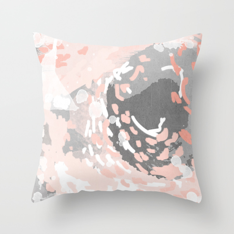 Penny Millennium Pink And Grey Abstract Canvas Large Art Decor