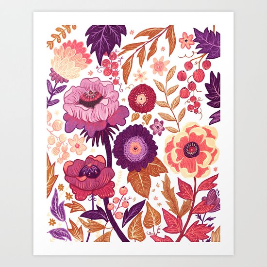 Purple Flowers Art Print