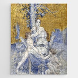 Allegory of Time (1896) painting in high resolution by Luc-Olivier Merson. Jigsaw Puzzle