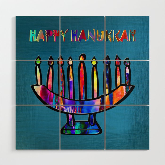 Happy Hanukkah! Wood Wall Art