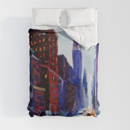 Nights of New York City Duvet Cover