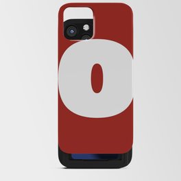 o (White & Maroon Letter) iPhone Card Case