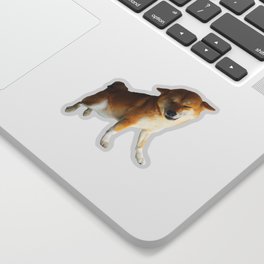 Lilly the Shiba Inu Smiling Airplane Ears Sticker