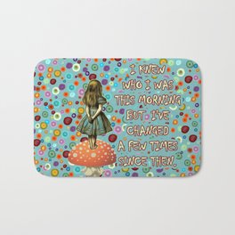 Alice In Wonderland Magical Colorful Night Quote Bath Mat