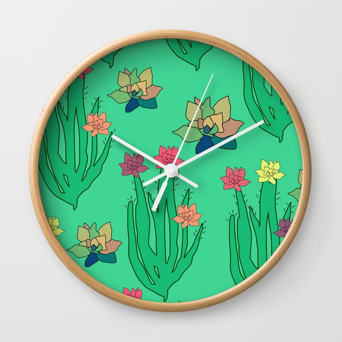 Succulents Wall Clock