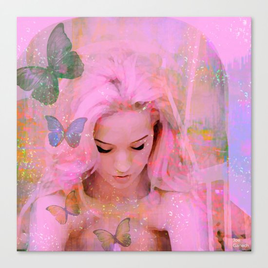 Butterflies in my heart for you Canvas Print