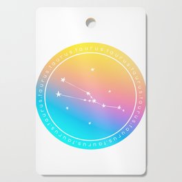 Taurus Zodiac | Rainbow Circle Cutting Board