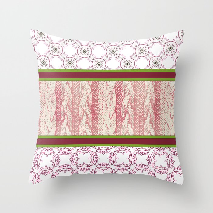 Cranberry colored throw pillows top