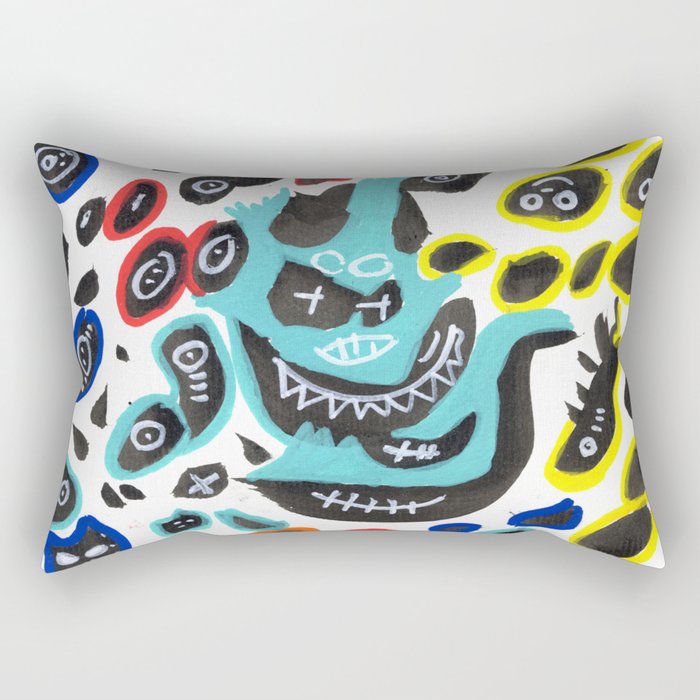 Sweet Little Monsters Pattern for Kids Rectangular Pillow