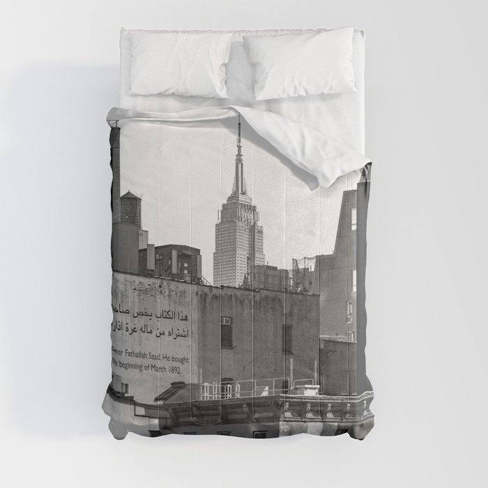 New York City Black and White | Travel Photography Comforter