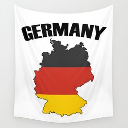 Germany Map - Deutschland Flag Travel Wall Tapestry