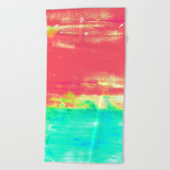 Magenta Sky Beach Towel