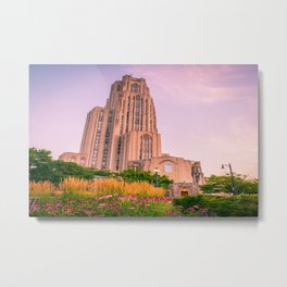 Pittsburgh Cathedral Of Learning Flower Garden Metal Print | Campus, Gothic, School, Pittsburgh, Oakland, Travel, Garden, Alumni, University, Graduate 
