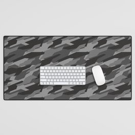 Modern Grey camouflage pattern. Vector illustration background  Desk Mat